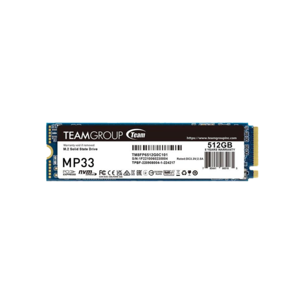 TEAM SSD NVME MP33 512GB - Gen 3