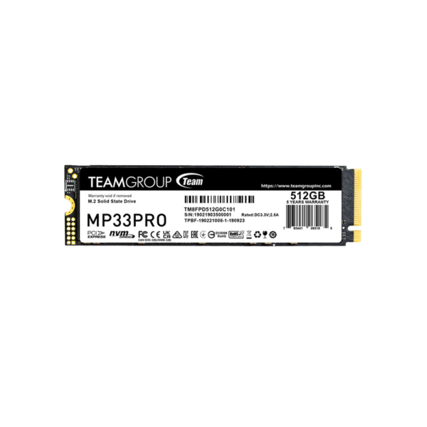 MP33 PRO 512gb TEAM SSD NVME MP33 PRO 512GB - Gen 3