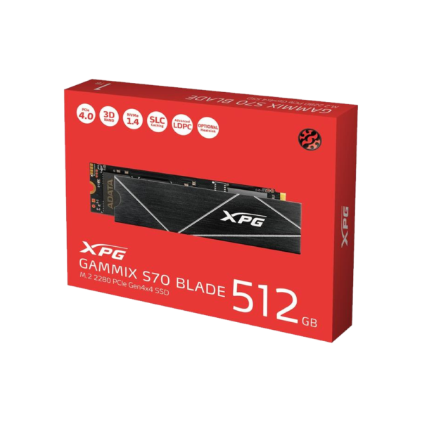 s70 blade 512gb ADATA SSD NVME XPG GAMMIX S70 Blade 512GB - Gen 4