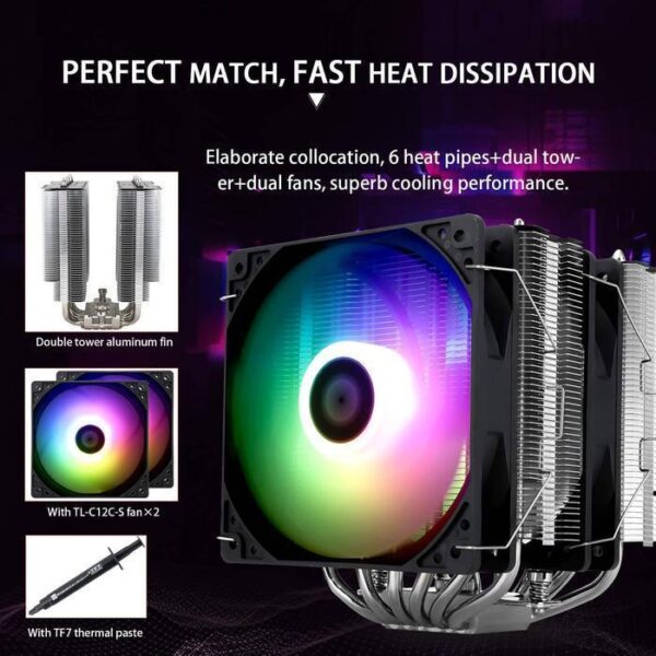 THERMALRIGHT CPU Air Cooler Peerless Assassin 120 SE ARGB Dual Tower - BLACK
