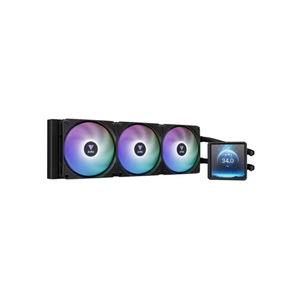 GAMDIAS CPU Liquid Cooler Aura GL360 ARGB LCD - Black