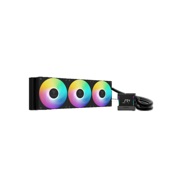 GAMDIAS CPU Liquid Cooler Chione E4-360 LCD Digital - Black