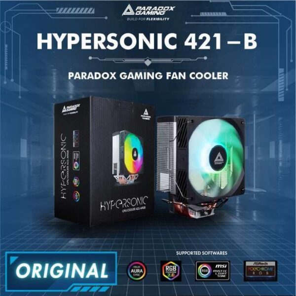 PARADOX GAMING CPU Air Cooler Hypersonic CL 421-B ARGB - Black