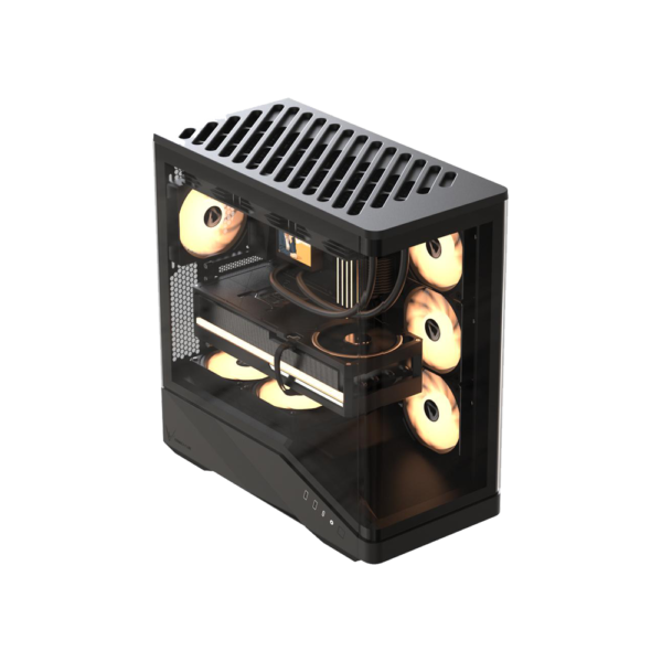FORMULA V-LINE PC Casing Crystal U9 PA With 4 Fan ARGB E-ATX - Black