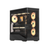 FORMULA V-LINE PC Casing Crystal U9 PA With 4 Fan ARGB E-ATX - Black