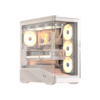 FORMULA V-LINE PC Casing Crystal U9 PA With 4 Fan ARGB E-ATX - White