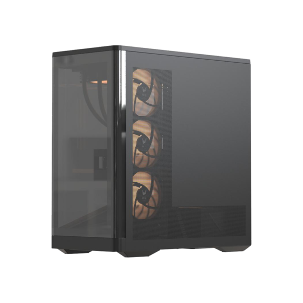 FORMULA V-LINE PC Casing Crystal U9 PA With 4 Fan ARGB E-ATX - Black