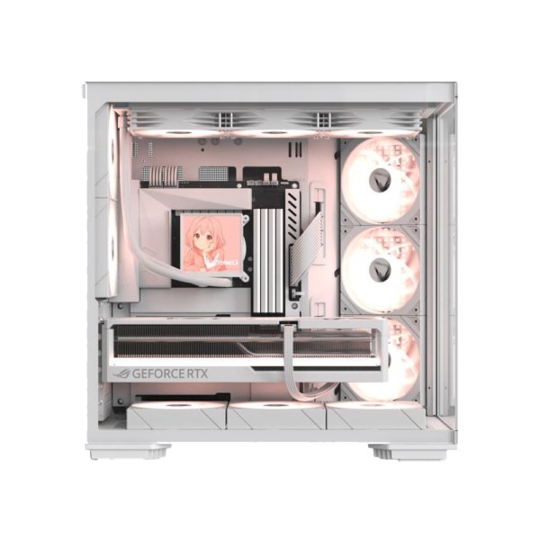 FORMULA 4 FORMULA V-LINE PC Casing Crystal Z7 PA With 5 Fan ARGB E-ATX - White