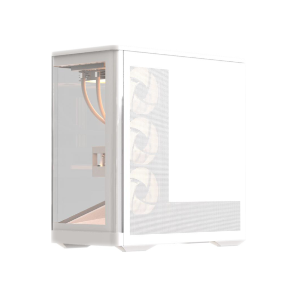 FORMULA V-LINE PC Casing Crystal U9 PA With 4 Fan ARGB E-ATX - White