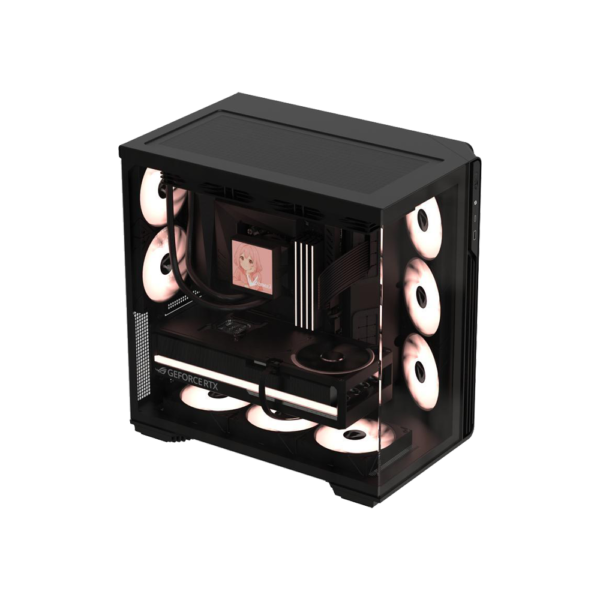FORMULA 4 FORMULA V-LINE PC Casing Crystal Z7 PA With 5 Fan ARGB E-ATX - Black