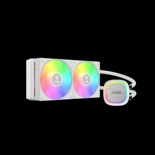 GAMDIAS CPU Liquid Cooler Aura GL240 V2 AGRB - White