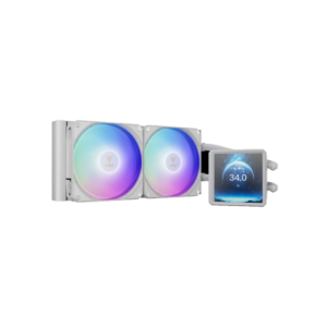 GAMDIAS CPU Liquid Cooler Aura GL240 LCD AGRB – White