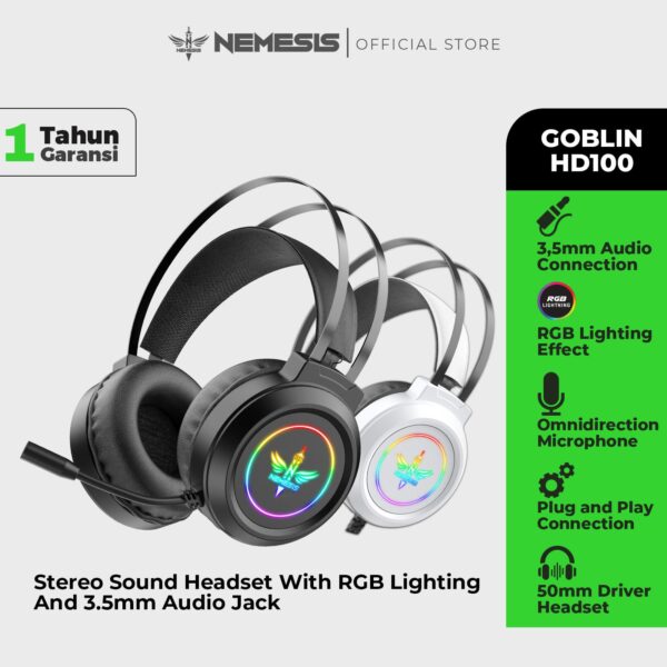 GOBLIN HD100 1 NEMESIS Gaming Headset RGB Goblin HD100 - White