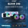 PARADOX GAMING CPU Liquid Cooler Hypersonic Elixir 240 LCD ARGB - White