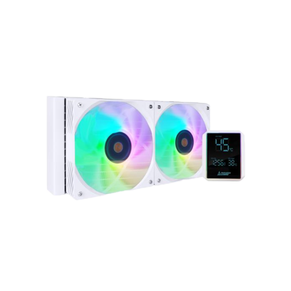 PARADOX GAMING CPU Liquid Cooler Hypersonic Elixir 240 LCD ARGB - White