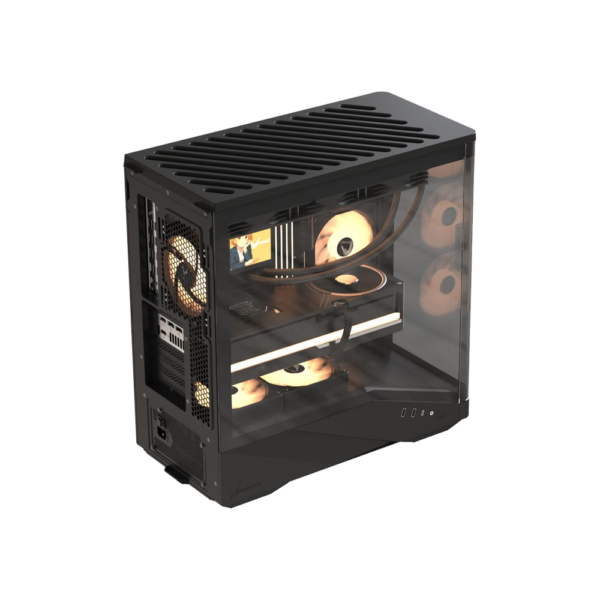 FORMULA V-LINE PC Casing Crystal U9 PA With 4 Fan ARGB E-ATX - Black