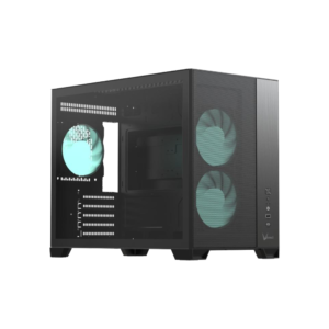 FORMULA V-LINE PC Casing Crystal Air Mesh G6 Plus AR With 3 Fan ARGB - Black