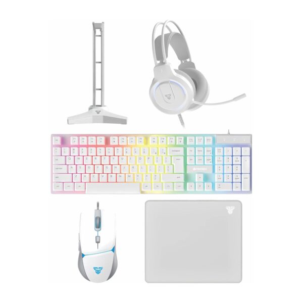 FANTECH Keyboard Gaming 5 in 1 P51 Combo - White