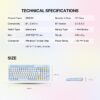 FANTECH Keyboard Go Mochi WK898 Combo – Blue