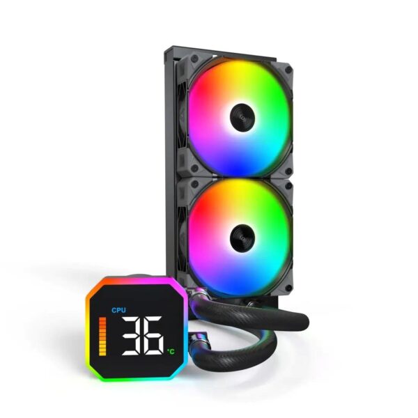 MONTECH CPU Cooler HyperFlow Digital 240 ARGB AIO - Black