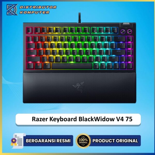 RAZER Keyboard BlackWidow V4 75% Hot Swappable Mechanical Gaming