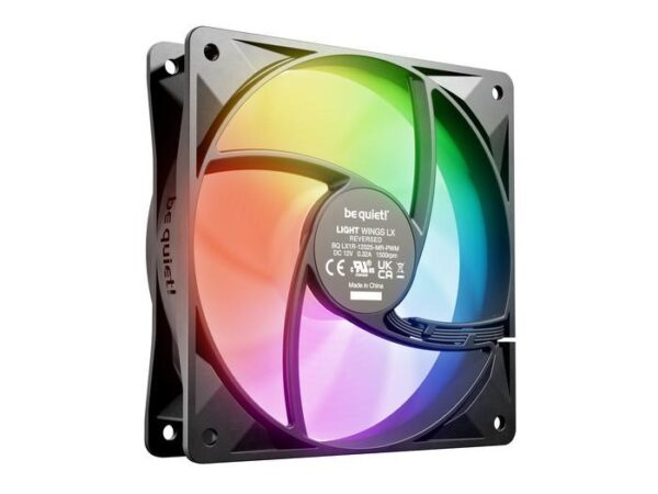 BE QUIET Fan Casing Light Wings LX PWM Reverse 120mm - Black