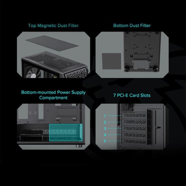 GAMEMAX Casing Forge COC M-ATX Turbo Fan