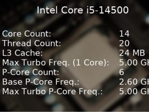 INTEL Processor Core i5-14500 - Intel LGA 1700 Tray