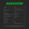 SEGOTEP Power Supply AN400W 400W 80+ White Flat Cable Non Modular