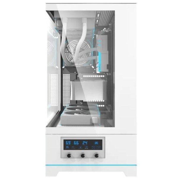 DARKFLASH Casing DY451 Pro ATX Panoramic LED Display - White