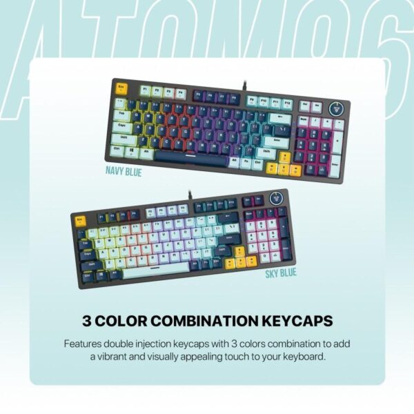 FANTECH Keyboard Atom96 MK890 V2 Wired Mechanical Mizu Edition