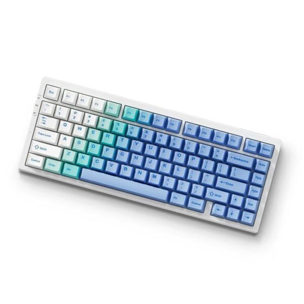 MCHOSE Keyboard G75 Pro Tri-Mode Gasket Mechanical Matcha Latte Switch V2 - Arctic Snow