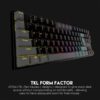 FANTECH Keyboard Atom87 MK876 V2 Sumi Edition RGB Mechanical TKL - Black