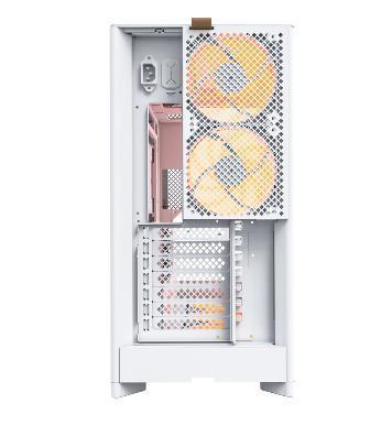 MONTECH Casing HS02 Pro + Hyperflow 240 ARGB Bundle - White