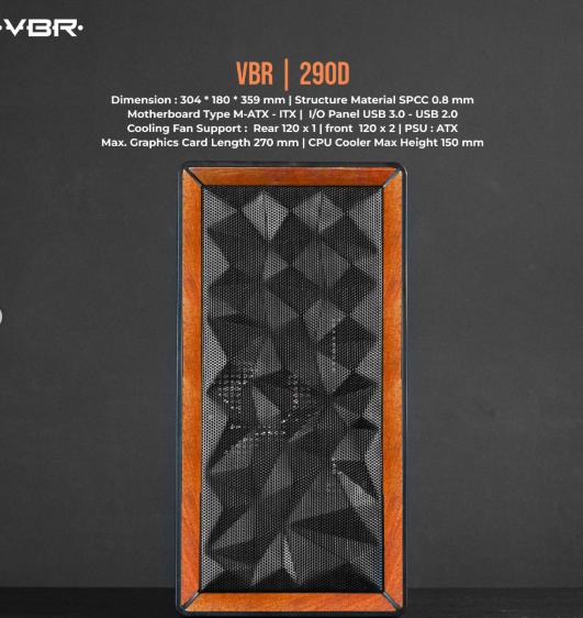 VBR Casing 290D Compact M-ATX USB 3.0 - Black