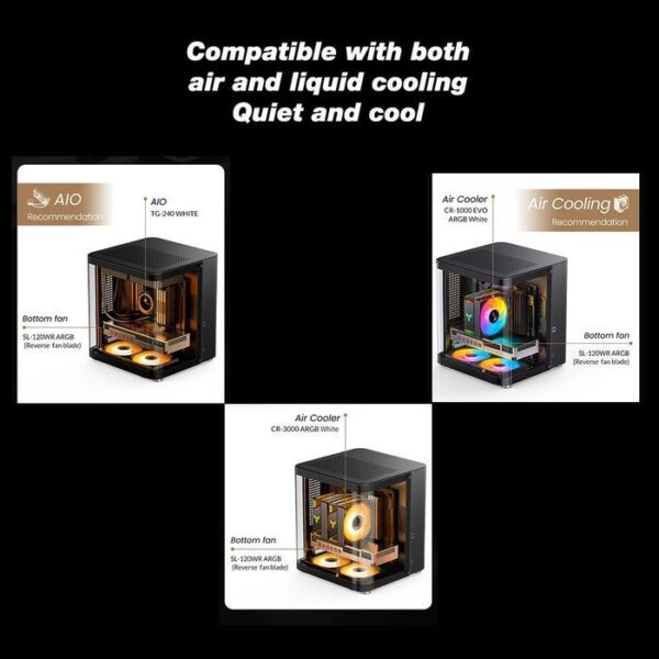 JONSBO Casing TK-1 M-ATX Mid Tower Tempered Glass