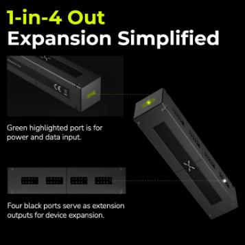 TRYX Connect USB 2.0 Hub 9 Pin 4 Port