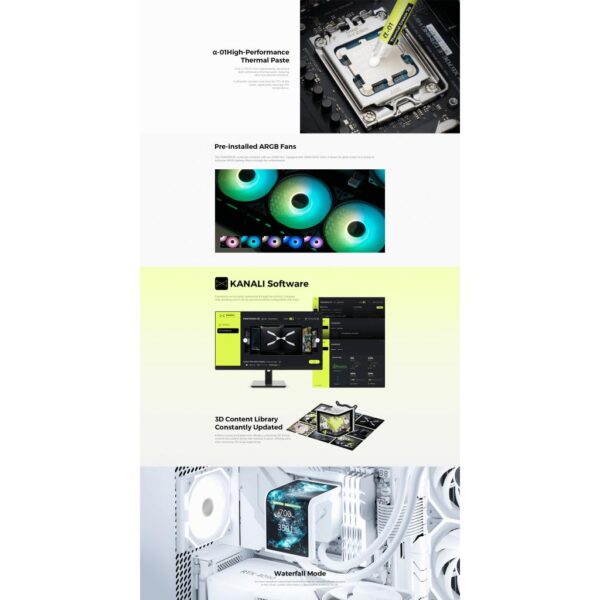 TRYX CPU Cooler Panorama SE 240 ARGB - White