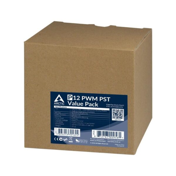 ARCTIC Fan Casing P12 PWM PST 120mm 5 Pack Value