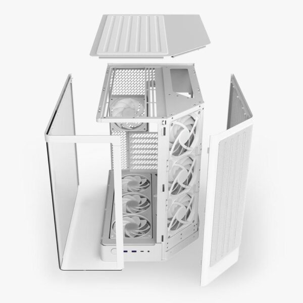 NZXT Casing H6 RGB+ Compact Dual Chamber Mid Tower - White