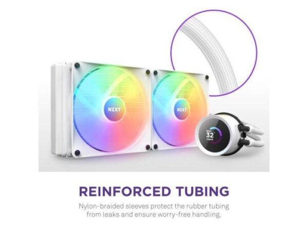 NZXT CPU Cooler Kraken Plus V2 240 RGB AIO 1.54" LCD - White