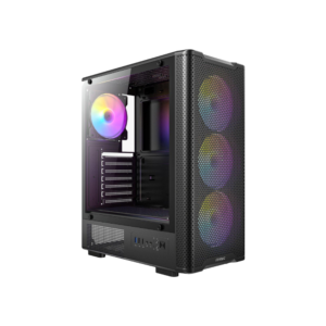 antec-casing-vx310-argb-mid-tower-tempered-glass-black ANTEC Casing VX310 ARGB Mid Tower Tempered Glass - Black