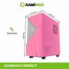 GAMEMAX Casing Contac COC E-ATX COC Fan PWM - White Pink