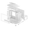 DEEPCOOL Casing CH160 Plus M-ATX - White