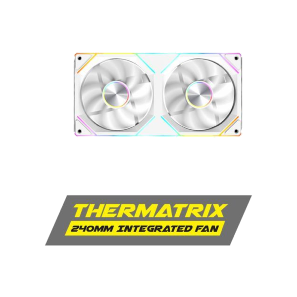 CUBE GAMING Fan Casing Thermatrix 240mm Reverse Single Frame Dual PWM ARGB - White