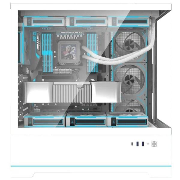 DARKFLASH Casing DY451 Pro ATX Panoramic LED Display - White
