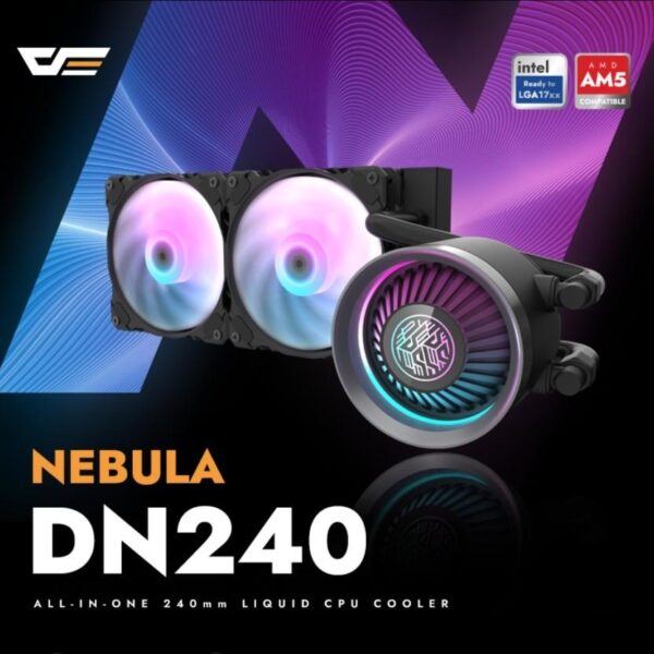 DARKFLASH CPU Cooler Nebula DN240 ARGB AIO 240mm