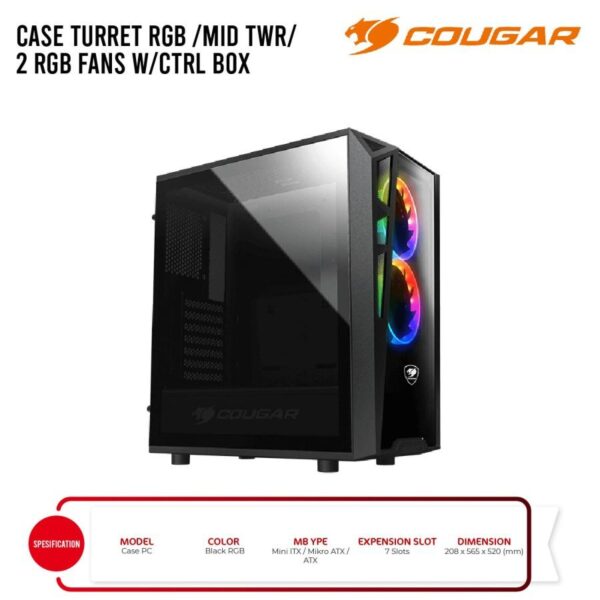 dc4fe85f-858f-44d3-8284-0850b7021fec.jpgtplv-aphluv4xwc-origin-jpeg.jpeg COUGAR Casing Turret RGB Mid Tower 2 RGB Fan + Control Box