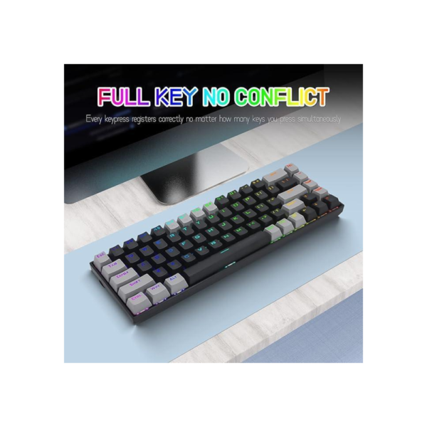 e-yooso-keyboard-686-rgb-mechanical-68-key-black-grey E-YOOSO Keyboard 686 RGB Mechanical 68 Key - Black Grey