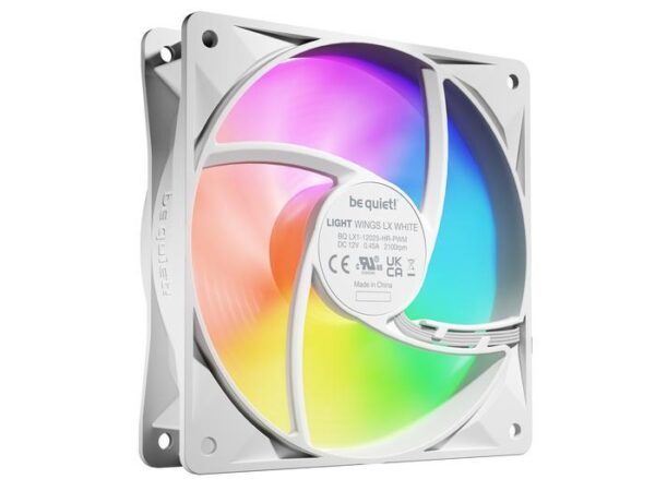 BE QUIET Fan Casing Light Wings LX PWM High Speed 120mm Triple Pack - White